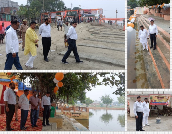 घोसी व दोहरीघाट में छठ घाटों का एसडीएम ने किया निरीक्षण, दिए आवश्यक निर्देश